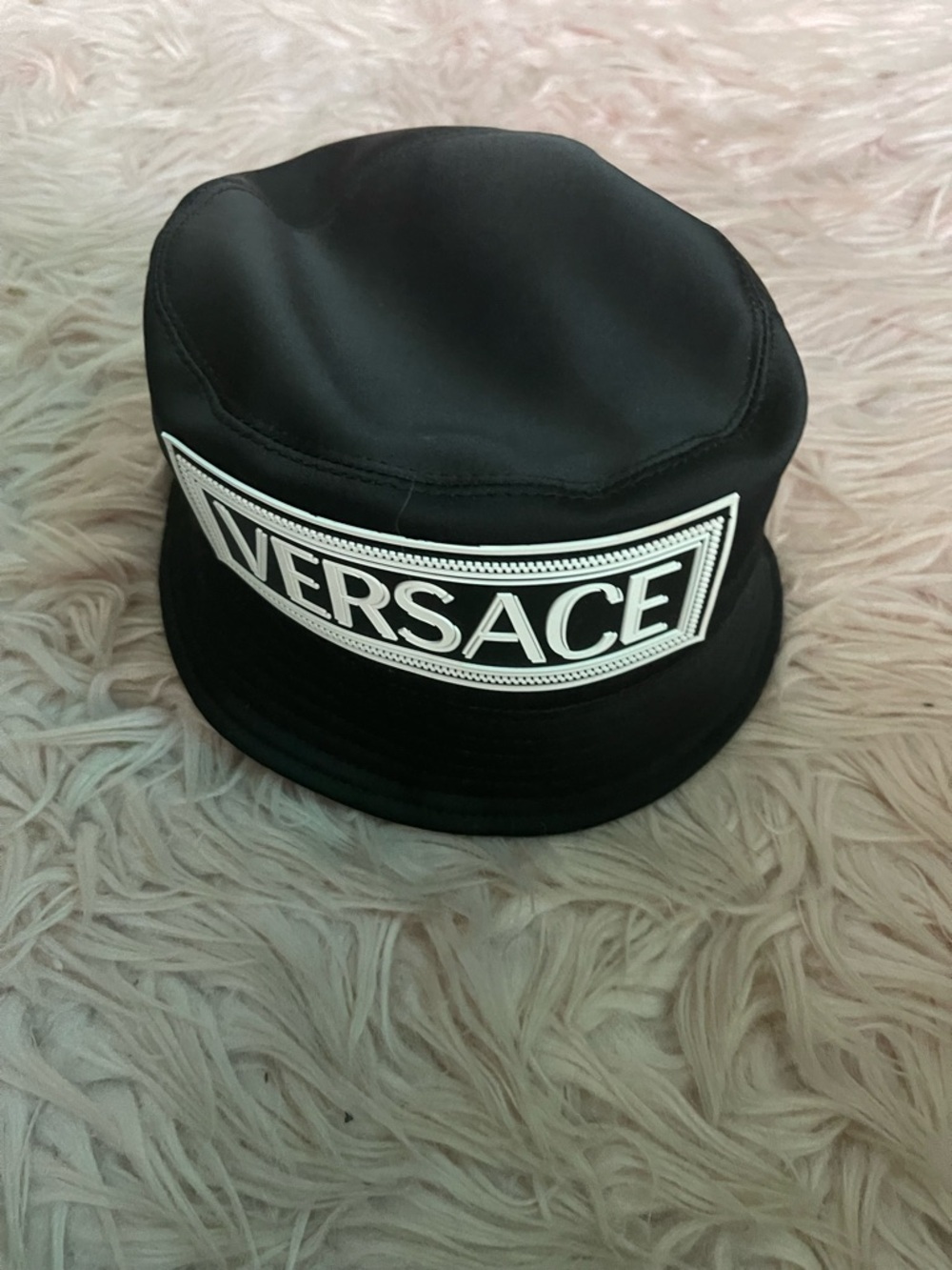 Versace Black Logo Bucket Hat